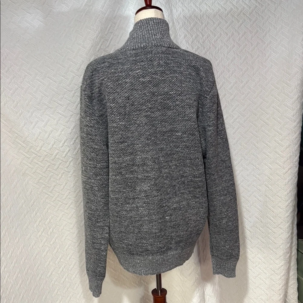 Buffalo David Bitton Heathered Gray Knit Zip Up Sweater - Picture 3 of 3